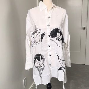 Skif hand-painted rayon tunic